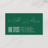 Monogram NAIL STYLIST modern lettertype Visitekaartje (Achterkant)