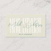 Monogram NAIL STYLIST modern lettertype Visitekaartje (Voorkant)