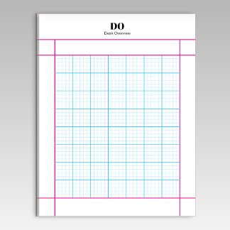 Monogram Name 5x5 Engineering Paper Notepad Notitieblok