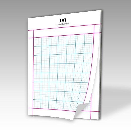 Monogram Name 5x5 Engineering Paper Notepad Notitieblok