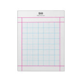Monogram Name 5x5 Engineering Paper Notepad Notitieblok (Linkerzijde)