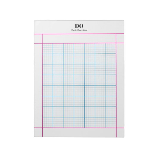 Monogram Name 5x5 Engineering Paper Notepad Notitieblok (Linkerzijde)