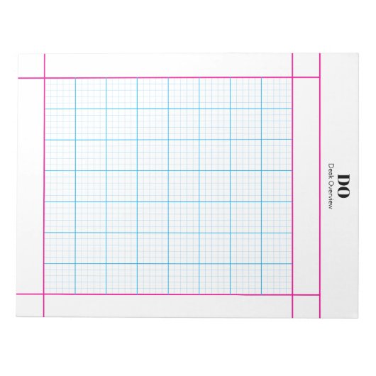 Monogram Name 5x5 Engineering Paper Notepad Notitieblok (Voorkant)