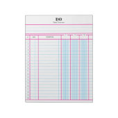 Monogram Name Accounting Ledger Paper Notepad Notitieblok (Linkerzijde)