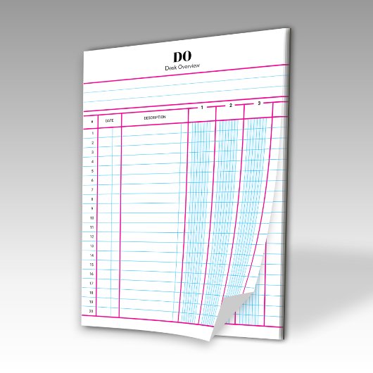 Monogram Name Accounting Ledger Paper Notepad Notitieblok