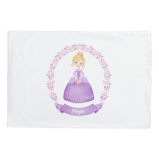 Monogram Name Girl Princess Kussensloop (Achterkant)