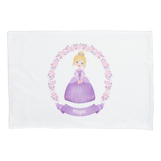 Monogram Name Girl Princess Kussensloop (Voorkant)