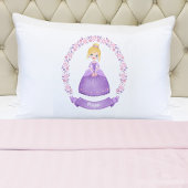 Monogram Name Girl Princess Kussensloop