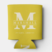 Monogram & Name Overlay  Dark Lemon Blikjeskoeler (Achterkant)