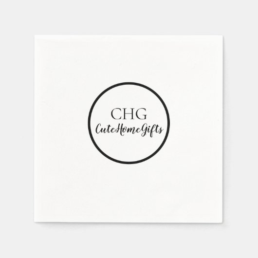 Monogram Name Shop Zakelijk Servet (Voorkant)