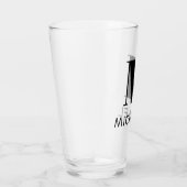 Monogram Name Simple Personalised Beer Glass Glas (Rechts)
