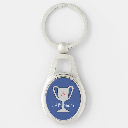 Monogram name trofeekampioon sleutelhanger (Voorkant)