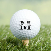 Monogram Name with Initial Golfballen