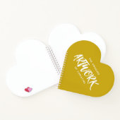 Monogram Name Yellow Heart Artist Sketchbook Notitieboek (Binnen)