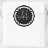 Monogram Namen Bruiloft Favor Labels (Tas)