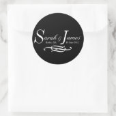 Monogram Namen Datum Plaats Bruiloft Labels (Tas)