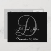 Monogram, namen, datum, trouwaankondiging Kaart (Voorkant / Achterkant)