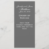 Monogram Namen Datum Trouwdienst Kerk Programma Programmakaart (Voorkant)