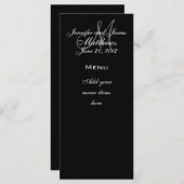 Monogram Namen Datum Wedding Menu Kaarten (Voorkant / Achterkant)