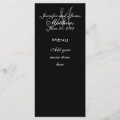 Monogram Namen Datum Wedding Menu Kaarten (Voorkant)