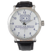  Monogram Names and initials Mrs and Mr Horloge (Voorkant)