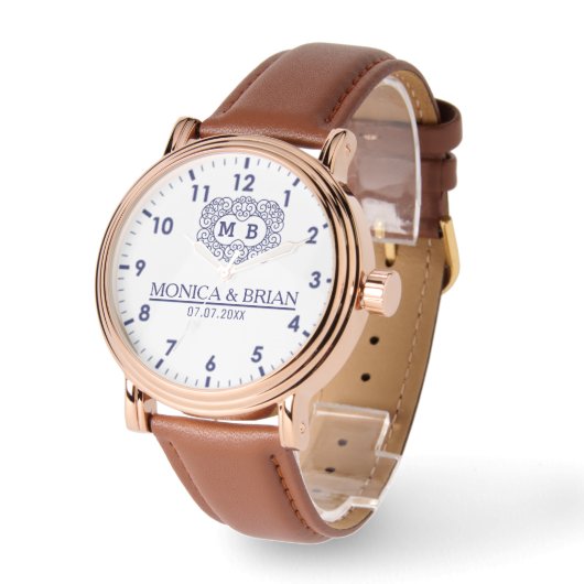  Monogram Names and initials Mrs and Mr Horloge (Hoek)