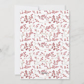 Monogram Natural Red Berry Wreath Merry Kerstmis Feestdagenkaart (Achterkant)