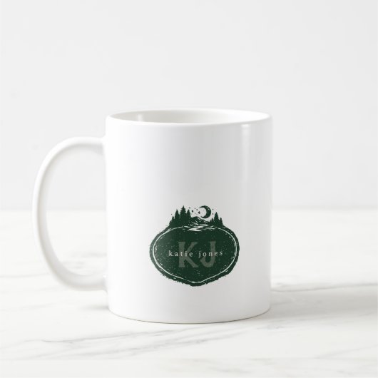 Monogram Nature Stamp | Custom Name Koffiemok (Links)