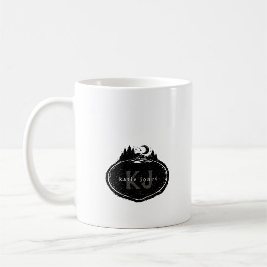 Monogram Nature Stamp | Custom Name Koffiemok (Links)
