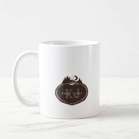 Monogram Nature Stamp | Custom Name Koffiemok (Links)