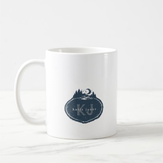 Monogram Nature Stamp | Custom Name Koffiemok (Links)