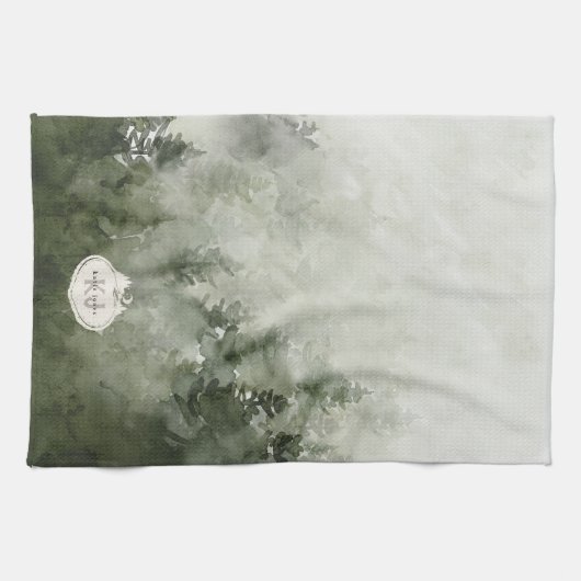 Monogram Nature Stamp | Custom Name Theedoek (Horizontaal)