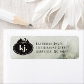 Monogram Natuur Stempel | Aangepast Adreslabel Etiket (Insitu)