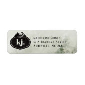 Monogram Natuur Stempel | Aangepast Adreslabel Etiket (Voorkant)