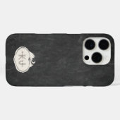 Monogram Natuur Stempel | Aangepaste naam Case-Mate iPhone Case (Achterkant (horizontaal))