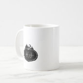 Monogram Natuur Stempel | Aangepaste Naam Koffiemok (Voorkant links)