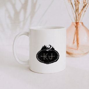 Monogram Natuur Stempel Aangepaste Naam Koffiemok