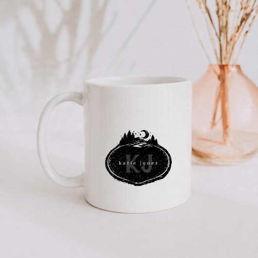 Monogram Natuur Stempel | Aangepaste Naam Koffiemok