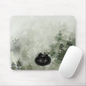 Monogram Natuur Stempel | Aangepaste Naam Muismat (Met muis)