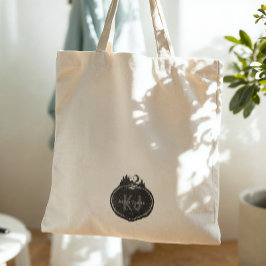 Monogram Natuur Stempel | Aangepaste Naam Tote Bag