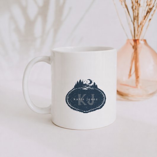 Monogram Natuur Stempel | Eigen Naam Koffiemok