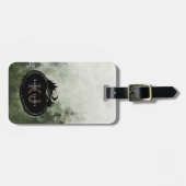 Monogram Natuur Stempel | Naam op Maat Bagagelabel (Voorkant horizontaal)