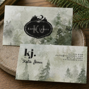 Monogram Natuur Stempel   Naam op Maat Visitekaartje