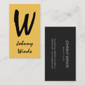 Monogram natuurlijk groot type visitekaartje (Voorkant / Achterkant)