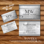 Monogram natuurlijk hout Graan Witte Wooden Boards Visitekaartje