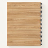Monogram natuurlijk hout notitieboek (Achterkant)