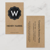 Monogram / Natuurlijk Visitekaartje (Voorkant / Achterkant)