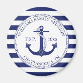 Monogram Nautical Anchor Family Reunion Magneet (Voorkant)