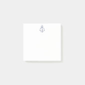 Monogram Nautical Anchor Navy Blue Post-it® Notes (Voorkant)