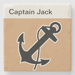 Monogram Nautical Drink Coasters Stenen Onderzetter